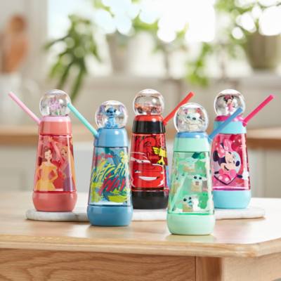 Disney Princess Snow Globe Tumbler with Straw For Kids