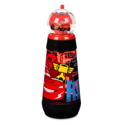 Gourde Flash McQueen Boule &agrave; neige avec paille pour enfants, Disney Pixar Cars