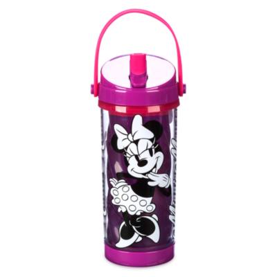 Minnie Mouse Colour Changing Water Bottle with Built-In Straw For Kids