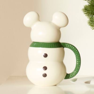 Mickey Mouse Snowman Mug with Lid