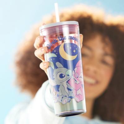 Stitch and Angel Tumbler with Straw, Lilo & Stitch