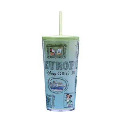 Disney Cruise Line Europe Mickey Mouse and Friends Tumbler with Straw