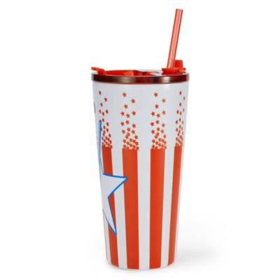 Vaso pajita acero inoxidable Capit&aacute;n Am&eacute;rica