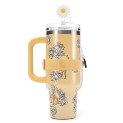 Vaso con pajita de acero inoxidable y bolsa Winnie The Pooh