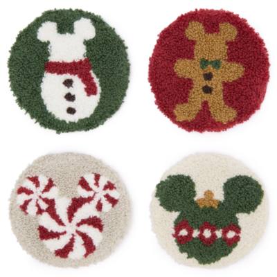 Mickey Mouse Punch Needle Festive Coaster Set