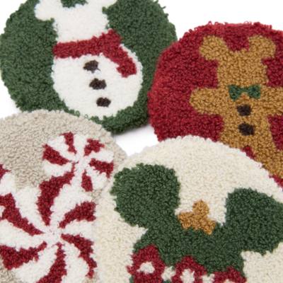 Mickey Mouse Punch Needle Festive Coaster Set