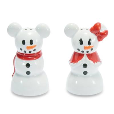 Salero y pimentero Mickey y Minnie Mouse, Winter Wishes