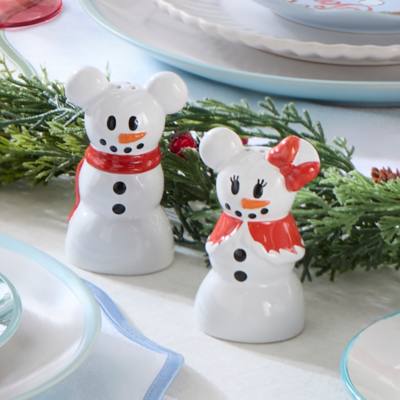 Salero y pimentero Mickey y Minnie Mouse, Winter Wishes