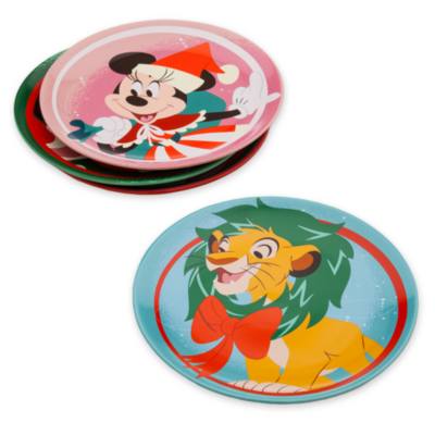 Mickey and Friends Festive Plates, Set of 4