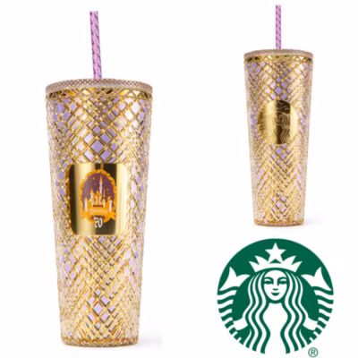 Starbucks Sleeping Beauty Castle Disneyland Resort 70th Anniversary Straw Tumbler