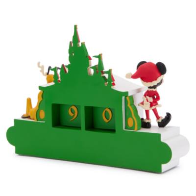 Santa Mickey Mouse and Pluto Festive Fantasyland Castle Countdown Calendar Figure