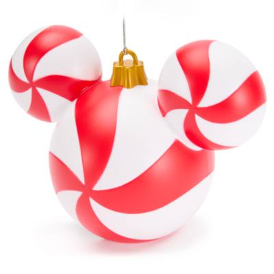 Adorno navide&ntilde;o peque&ntilde;o luminoso remolino menta icono Mickey Mouse - 14 cm