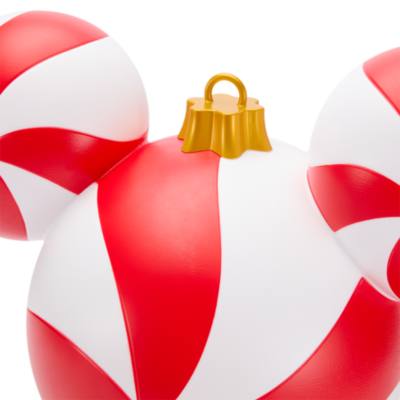 Mickey Mouse Icon Peppermint Swirl Large Festive Light-Up Ornament - 47cm