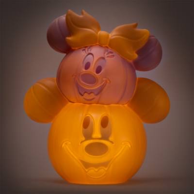 Decoraci&oacute;n luminosa calabaza Halloween pastel Mickey Mouse y Minnie Mouse