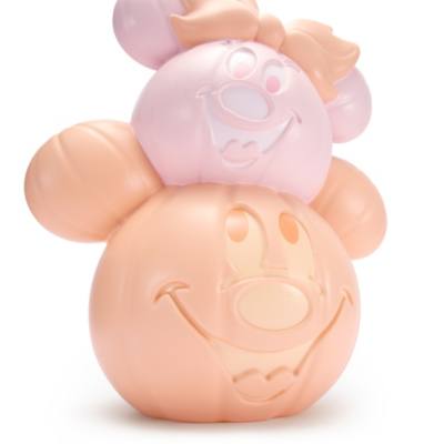 Decoraci&oacute;n luminosa calabaza Halloween pastel Mickey Mouse y Minnie Mouse