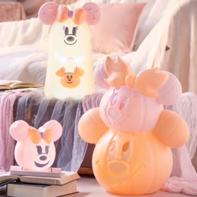 Decoraci&oacute;n luminosa calabaza Halloween pastel Mickey Mouse y Minnie Mouse
