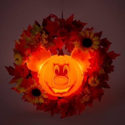 Light-Up Mickey Mouse Halloween Wreath