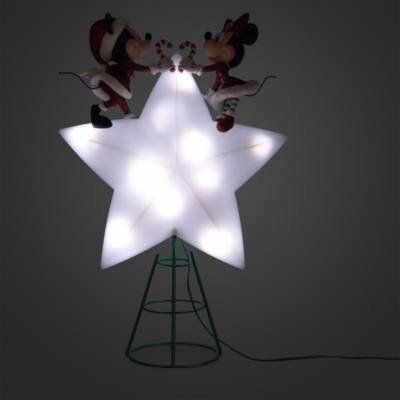 Mickey and Minnie Mouse Light-Up Festive Tree Topper
