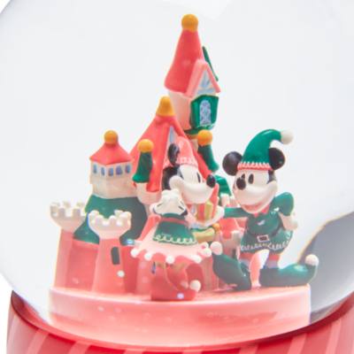 Micky Maus und Minnie Maus - 2024 - Fantasyland Schloss - Weihnachtliche Schneekugel