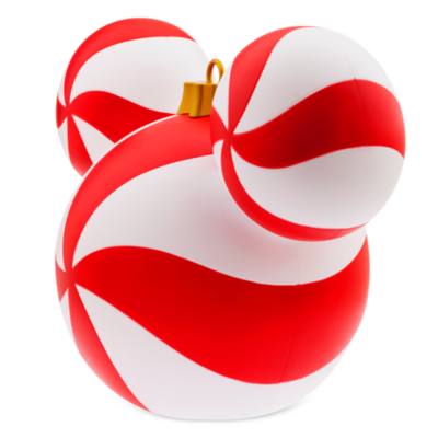 Mickey Mouse Icon Peppermint Swirl Large Light-Up Ornament