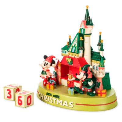 Mickey Mouse and Minnie Mouse Festive Fantasyland Castle Countdown Calendar Figure