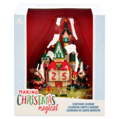 Mickey Mouse and Minnie Mouse Festive Fantasyland Castle Countdown Calendar Figure