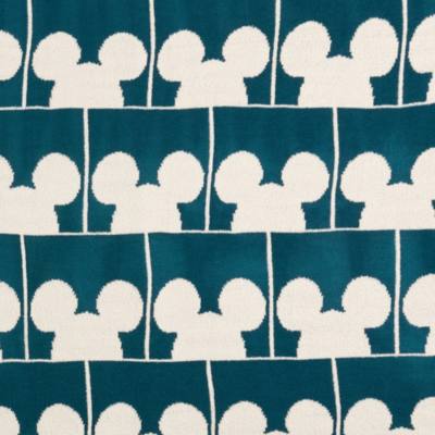 Plaid double face blu navy con silhouette di Topolino, Home Haven