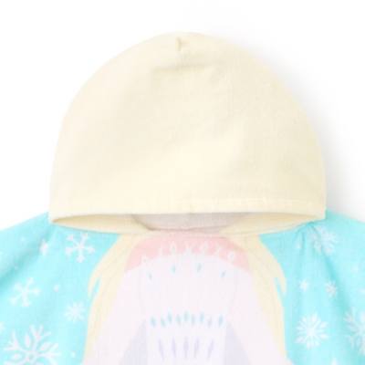 Serviette de plage Elsa &agrave; capuche pour enfants, La Reine des Neiges