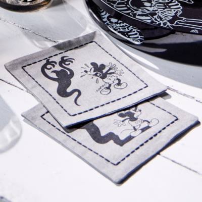 Mickey Mouse Cocktail Napkin Set, The Haunted House and The Skeleton Dance