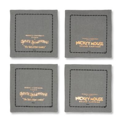 Mickey Mouse Cocktail Napkin Set, The Haunted House and The Skeleton Dance