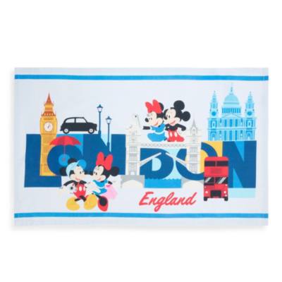 Mickey and Minnie Mouse London Tea Towel