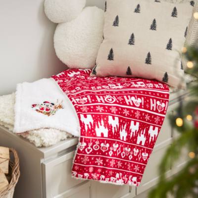 Mickey and Minnie Mouse Festive Fleece Throw