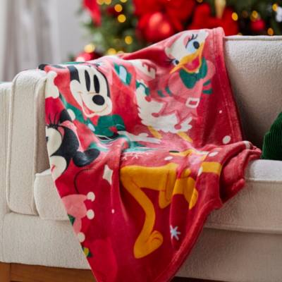Micky Maus und Freunde - Weihnachtliche Fleecedecke