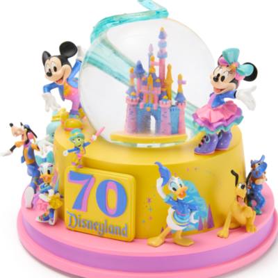 Mickey Mouse and Friends Disneyland Resort 70th Anniversary Light-Up Musical Snowglobe