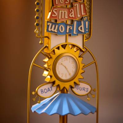 Disneyland Resort 70th Anniversary ''it's a small world'' Clock