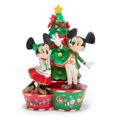 Mickey Mouse and Minnie Mouse Christmas Figurine