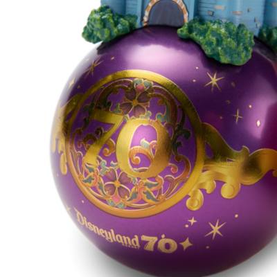 Sleeping Beauty Castle Disneyland Resort 70th Anniversary Glass Ball Ornament
