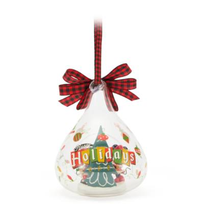 Mickey and Minnie Mouse 2025 Festive Glass Droplet Ornament