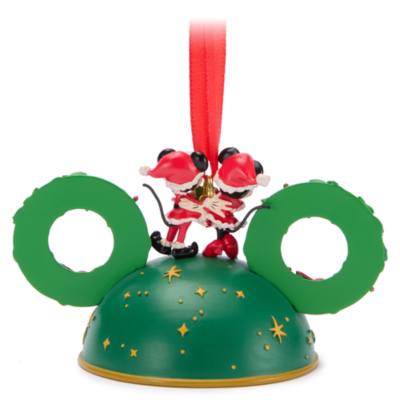 Mickey and Minnie Mouse Festive Ears Hat Ornament