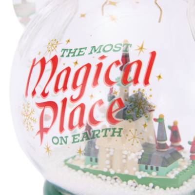 Walt Disney World Cinderella Castle Mickey Mouse Icon Festive Glass Ornament
