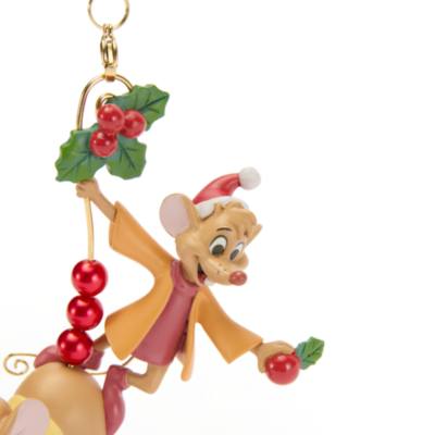 Jaq and Gus Festive Sketchbook Ornament, Cinderella