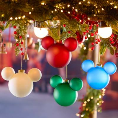 Adorno bola rojo icono Mickey Mouse