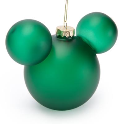 Mickey Mouse Icon Green Ball Ornament