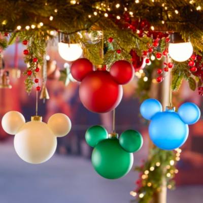 Mickey Mouse Icon Green Ball Ornament