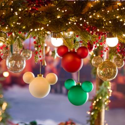 Adorno bola plateado icono Mickey Mouse