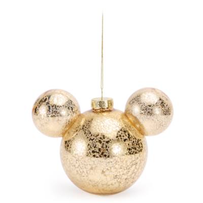 Adorno bola dorado icono Mickey Mouse