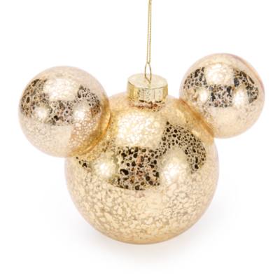 Adorno bola dorado icono Mickey Mouse
