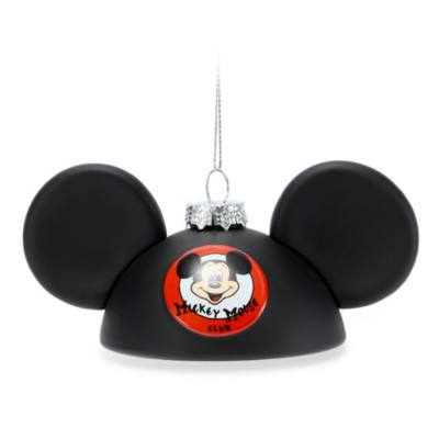 Mickey Mouse Club - Mouseketeer Hut mit Ohren - Dekorationsst&uuml;ck aus Glas