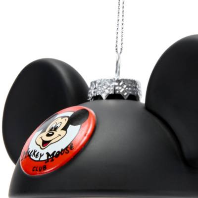 Mickey Mouse Club - Mouseketeer Hut mit Ohren - Dekorationsst&uuml;ck aus Glas