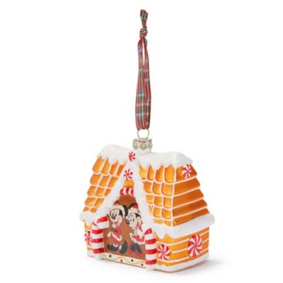 Mickey Mouse and Minnie Mouse Gingerbread House Ornament